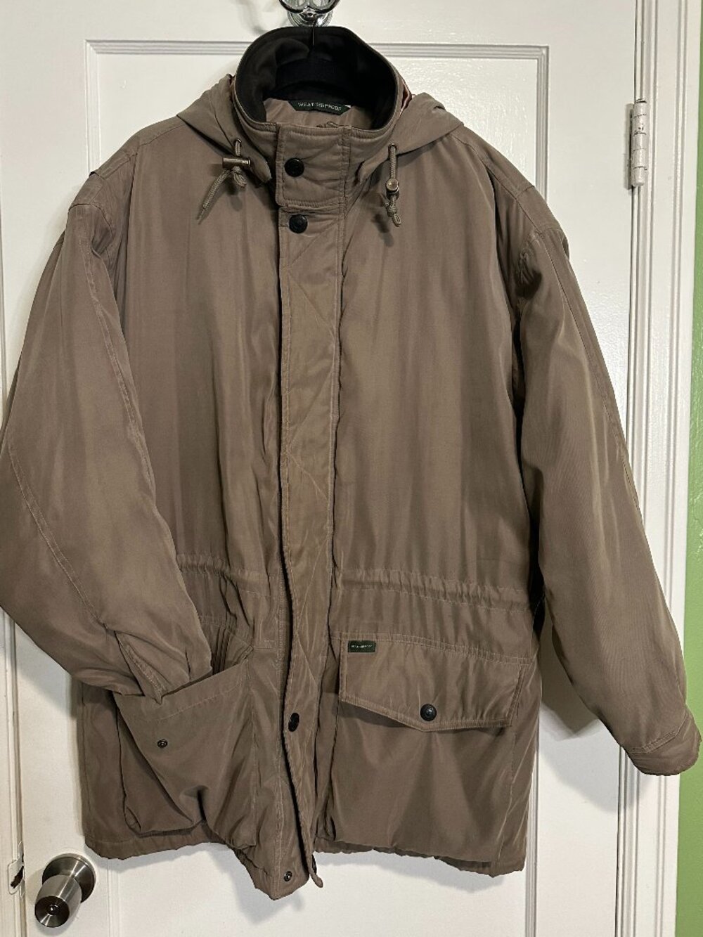 Vintage Weatherproof Hooded Parka Jacket – Insulated Winter Coat, Size M